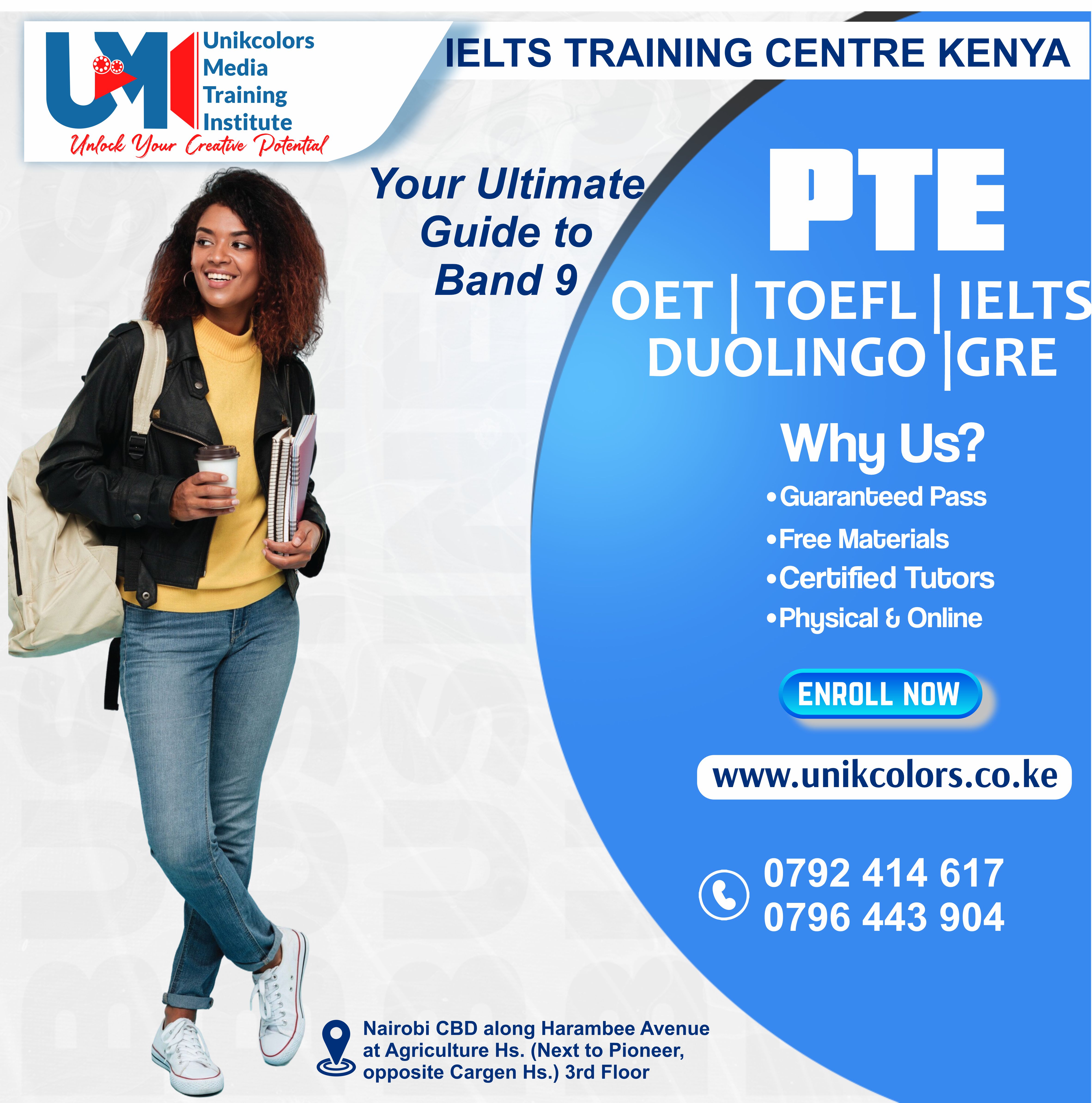 IELTS TRAINING CENTRE KENYA - IELTS PREPARATION | OET | TOEFL | PTE | GRE | DUOLINGO